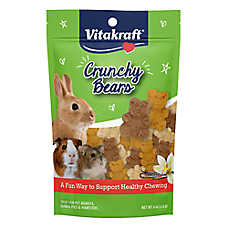Vitakraft? Crunchy Bears Treat - Vanilla - Dental Care - Rabbits, Guinea Pigs, and Hamsters - 4 Oz