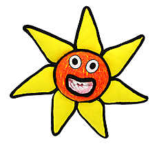TUFFY? Alien Ball Flower Red Dog Toy