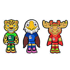 FIFA World Cup 2026 Mascots Collar Wagbits - Host Countries 3-Pack