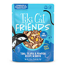 Tiki Cat Friends Adult Cat Wet Food - In Broth, With Pumpkin, 2.8 Oz Pouch