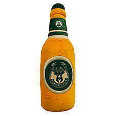 Pets First Milwaukee Bucks Plush Bottle Dog Toy