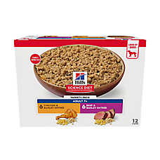 Hill's Science Diet Adult 7+ Wet Dog Food - Chicken & Beef, Variety Pack 12 ct 13 oz