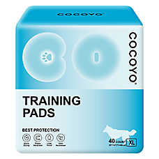 Cocoyo Best Value Training Pads, Leak Proof, Quick Drying & Puppy Attractant-  40 Ct