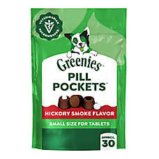 Greenies Pill Pockets for Dogs, Canine Treats, Tablet Size, Hickory Smoke Flavor, 3.2 oz, 30ct