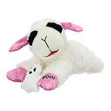 Multipet? Lamb Chop Holding Ghost Plush Squeaker Dog Toy