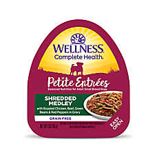 Wellness? Petite Entrees Small Dog Wet Food - Grain Free, Shredded Medley, Chicken & Beef