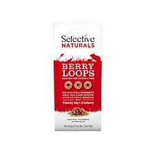 Science Selective Naturals Berry Loops - Timothy Hay and Cranberry - High Fiber - Guinea Pig, Rabbit