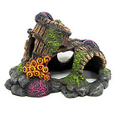 Top Fin? Barnacle Barrel Aquarium Ornament - Small Hide - Fish Tank Decor, Hideout - Small
