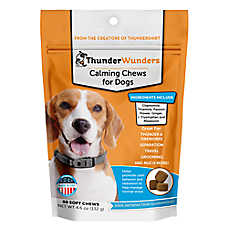 ThunderWunders Dog Calming Chew Supplement with Melatonin, Relaxation Support, 60 Count