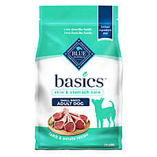 Blue Buffalo Basics Skin & Stomach Care, Lamb Dry Dog Food, Grain Free & Chicken Free