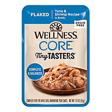 Wellness? CORE? Tiny Tasters Adult Cat Wet Food - Grain Free, Flaked, 1.75 Oz