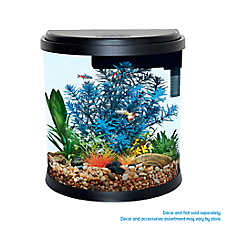 Top Fin? Half Moon Aquarium - Fish Tank Aquarium - 3.5 Gallon