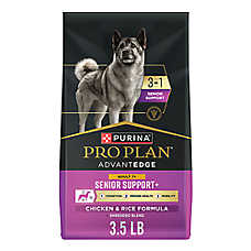 Purina Pro Plan AdvantEDGE Senior Support+ Shredded Blend Chicken and Rice Formula Dry Dog Food