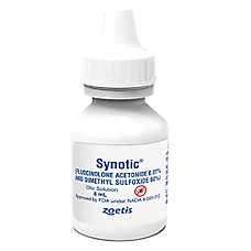 Synotic (fluocinolone acetonide 0.01% & dimethyl sulfoxide 60%) Otic Solution for Dogs, 8 mL Bottle