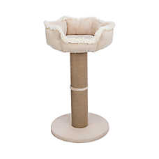 TRIXIE Boho 32" Cat Tree with Jute Scratching Post, Plush Platform with Removable Cat Bed
