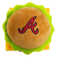 Pets First Atlanta Braves Plush Hamburger Dog Toy