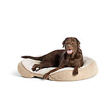 Top Paw? Orthopedic Premium Support Tan Oval Lounger Dog Bed, Large, Extra Large, 30Lx38W, 38Lx48W
