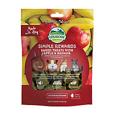 Oxbow Simple Rewards Baked Treats - Apple & Banana - Rabbits, Guinea Pigs, and Small Pets - 3 Oz