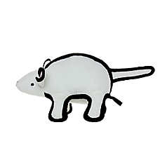 TUFFY? Barnyard Themed Dog Toy- White Mouse