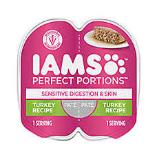 IAMS Perfect Portions Sensitive Digestion & Skin Adult Cat Wet Food - Pate, 2.6oz