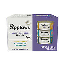 Applaws Adult Cat Food in Broth - With Grain, 5.5 oz Variety Pack