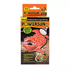 Zoo Med PowerSun Reptile Light Bulb UVB Heat & Light Bulb - 80 watt