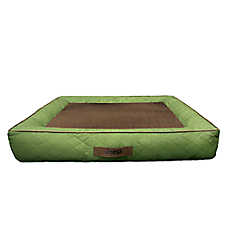 Jeep Quilted Bolster Dog Bed - Rugged Green, Large