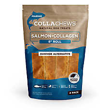 Collachews 6" Collagen Roll Salmon 4 CT 8.3 OZ