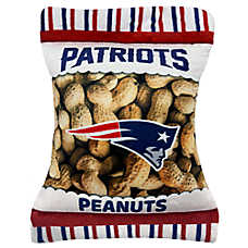 Pets First New England Patriots Plush Peanut Bag Dog Toy