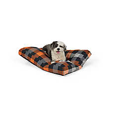 Thrills & Chills? Halloween Plaid Pillow Dog Bed, ONESIZE 36 IN L X 28 IN W