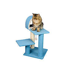 Armarkat 30-in Faux Fleece Real Wood Kitty Cat Hideout Bed, Sky Blue