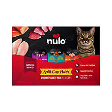 Nulo Split Cup Cat and Kitten Food - Grain Free, Pate, Variety Pack, 12 Ct