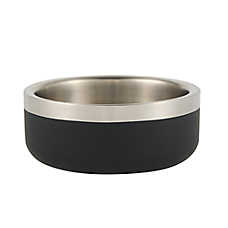Top Paw? Insulated Stainless Steel Dog Bowl, Non Slip, Black, 12 FL OZ, 74 FL OZ
