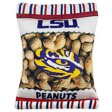 Pets First LSU Tigers Plush Peanut Bag Dog Toy