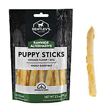 Dentley's Rawhide Alternative Puppy Sticks Chicken 10 Count 3.5 OZ