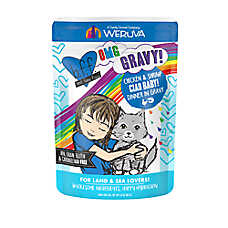 Weruva B.F.F. OMG Gravy! For Land & Sea Lovers Wet Cat Food - Minced in Gravy, 2.8 OZ, Pouch