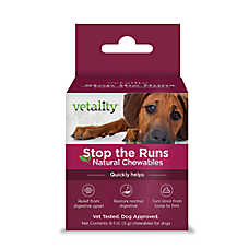 Vetality Stop The Runs Dog Probiotic & Digestive Support Chewables, Diarrhea Relief, 6 Count