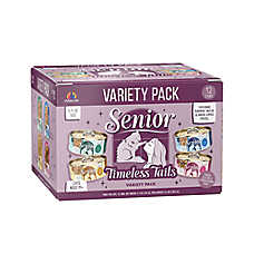 Weruva Timeless Tails Senior Grain Free 11+ Wet Cat Food, In Gravy, 12 ct Variety Pack