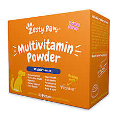 Zesty Paws Dog Multivitamin Powder, with VitaFiber, Salmon Flavor Powder Sachets, 30 Count