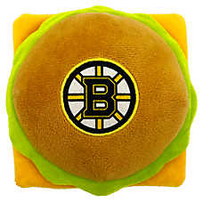 Pets First Boston Bruins Plush Hamburger Dog Toy