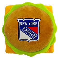 Pets First New York Rangers Plush Hamburger Dog Toy