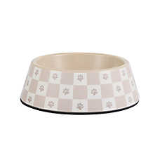 Top Paw? Tan Check Melamine Dog Bowl 12oz, 52oz