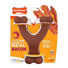 Nylabone Meat Wishbone Dog Toy, Bacon