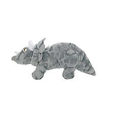 MIGHTY JR Dinosaur Triceratops Gray Dog Toy