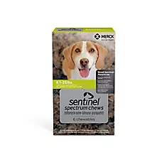 Sentinel Spectrum Chews for Dogs 8-25 lbs Green - 6 Chews (6 Month Supply)