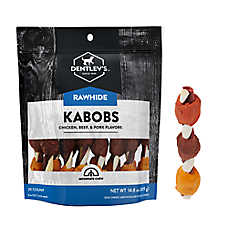 Dentley's? Gourmet Rawhide Kabobs Dog Chew - Chicken, Beef & Pork