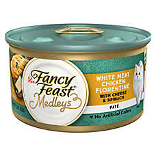 Fancy Feast? Medleys Adult Cat Wet Food - White Meat Chicken Florentine, Pate, 3 OZ
