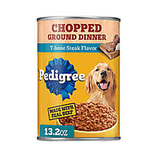 Pedigree? Chopped Ground Dinner Adult Wet Dog Food - T-Bone Steak Flavor 13.2 oz. Can