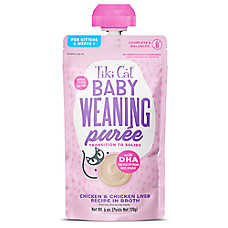 Tiki Cat - Baby Weaning Puree, Chicken & Chicken Liver in Broth, 6 OZ