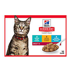 Hill's Science Diet Adult Wet Cat Food - Morsels, 12 Ct, 65.6 Oz